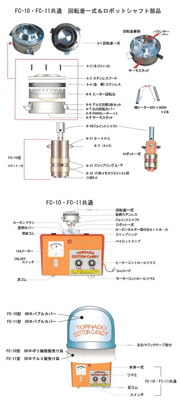 画像1: 綿菓子機部品（FC-10.FC-11用） (1)